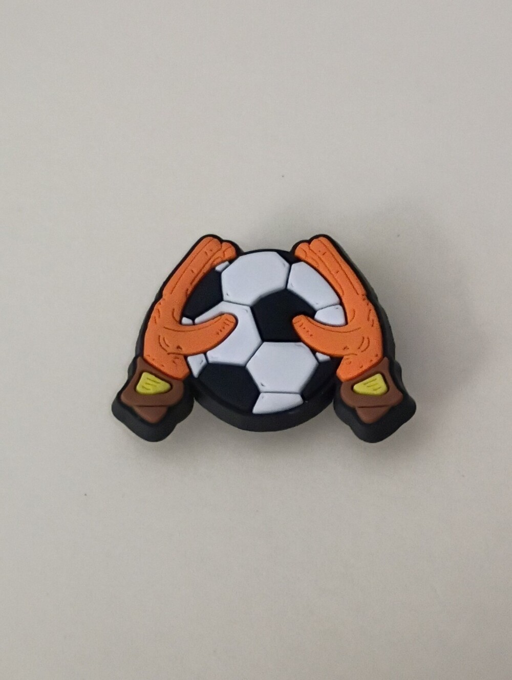 10 for $10 Jibbitz Croc Charm - Soccer Ball In Goalie Hands - Football Sports
